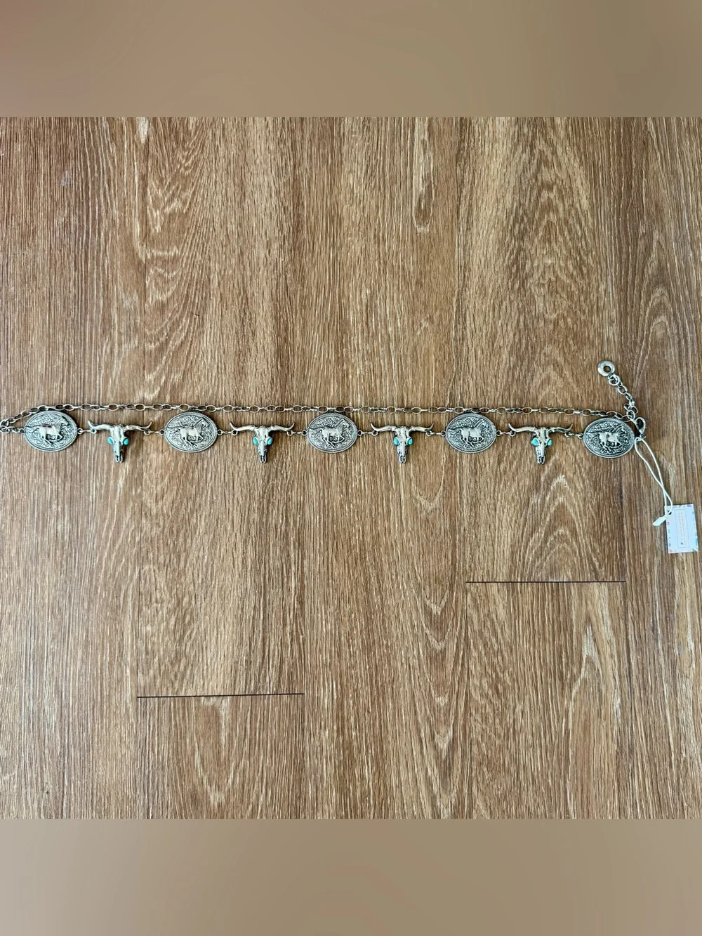 Western Metal Concho Chain Belt